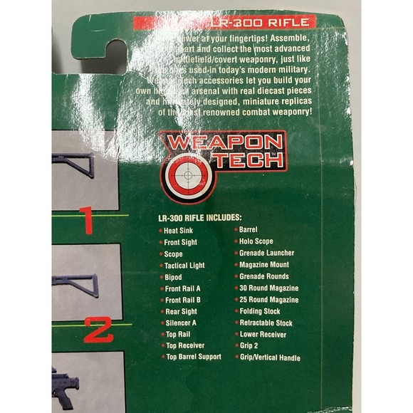 G.I. Joe Weapon Tech LR-300 Rifle Build Your Own Die-Cast Weapons Accessory 2002 - Picture 5 of 13